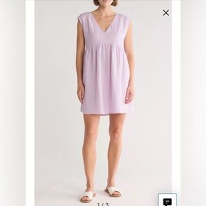 Madewell Lilac Sleeveless Dress 100% linen size XS